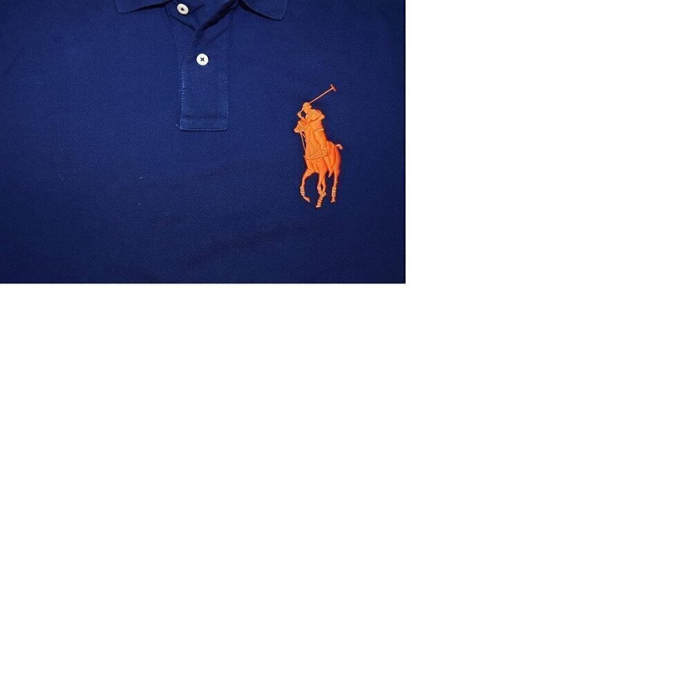 NWT - Skinny Fit Big Pony Polo Shirt Royal Blue Size L - Picture 10 of 11